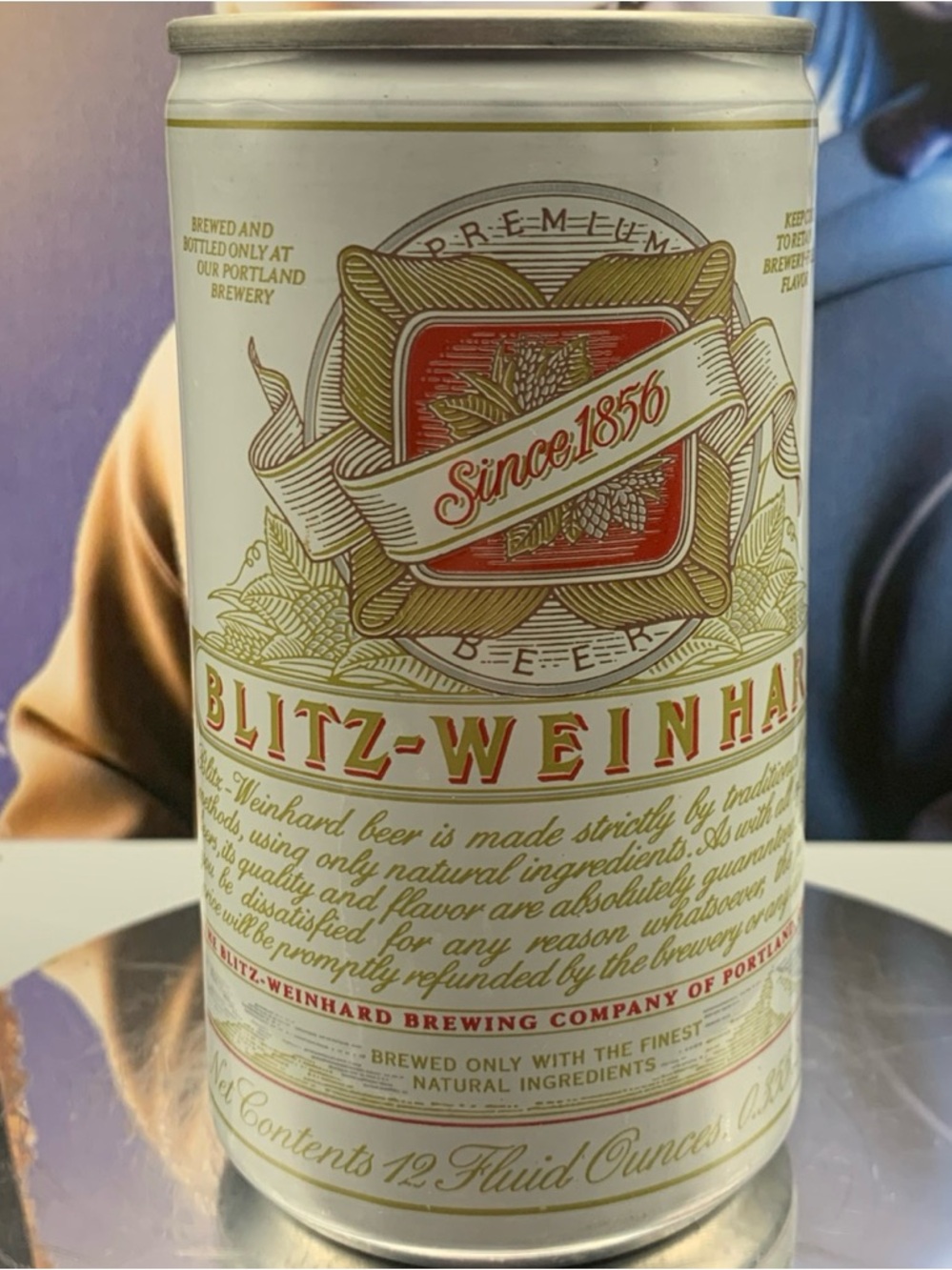 Vintage Beer Can Blitz-Weinhard Premium Beer Tab Empty Portland Oregon